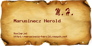 Marusinecz Herold névjegykártya